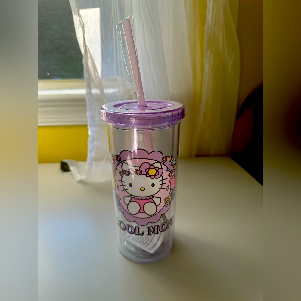 Sanrio Hello Kitty acrylic travel cup NEW